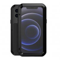 Love Mei carcasă foarte rezistentă la șoc/apă/praf pentru iPhone 12 mini - negru