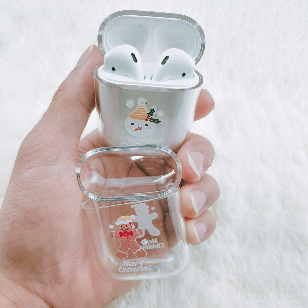 Husă tare și transparentă pentru AirPods 1 / 2 - brad de Crăciun Husă tare și transparentă pentru AirPods 1 / 2 - brad de Crăciun