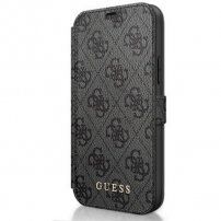 Guess 4G Book husă flip pentru iPhone 12 / 12 Pro - gri