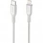 Belkin Playa MFi Cablu împletit de date și încărcare, USB-C / Lightning pentru iPhone / iPad / iPod / AirPods - 1 m - alb