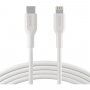 Belkin Playa MFi Cablu împletit de date și încărcare, USB-C / Lightning pentru iPhone / iPad / iPod / AirPods - 1 m - alb