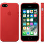 Carcasă originală din piele, pentru Apple iPhone 5S / SE (2016) - roşu