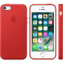 Carcasă originală din piele, pentru Apple iPhone 5S / SE (2016) - roşu
