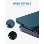 X-Level husă flip din piele cu suport pentru iPhone 12 / 12 Pro - albastru