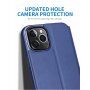 X-Level husă flip din piele cu suport pentru iPhone 12 / 12 Pro - verde