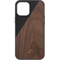 Native Union Clic Wooden carcasă din lemn pentru iPhone 12 Pro Max - maro-negru