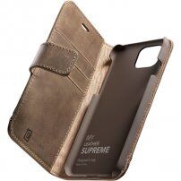 Cellularline Supreme husă flip din piele pentru iPhone 12 Pro Max - maro