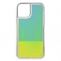 Carcasă fluorescentă tip clepsidră pentru iPhone 12 / 12 Pro - turcoaz