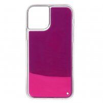 Carcasă fluorescentă tip clepsidră pentru iPhone 12 mini - violet