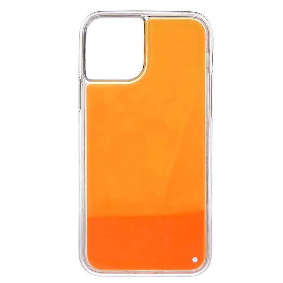 Carcasă fluorescentă tip clepsidră pentru iPhone 12 mini - portocaliu
