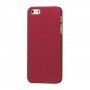 Carcasă mată din cauciuc pentru iPhone 5 / 5S / SE (2016) - roșu