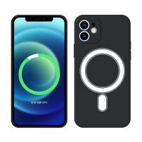 Carcasă din silicon cu cerc magnetic pentru iPhone 11 Pro Max - negru
