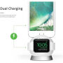 Stativ încărcător iOttie OmniBolt, pentru Apple Watch / iPhone - alb
