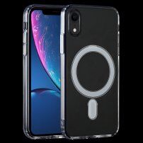 Carcasă din plastic tare cu cerc magnetic pentru iPhone XR - transparent