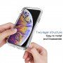 Husă transparentă în două tonuri, rezistentă la șocuri pentru iPhone X / XS - negru