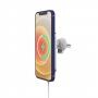 încărcător fără fir de 15W în mașină, cu suport MagSafe pentru iPhone - alb
