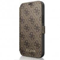 Guess 4G Book husă flip pentru iPhone 12 Pro Max - maro