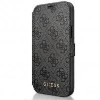 Guess 4G Book husă flip pentru iPhone 12 Pro Max - gri