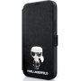 Karl Lagerfeld Saffiano Iconic husă tip portofel pentru iPhone 12 Pro Max - negru