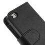 Husă din piele, cu slot-uri pentru carduri, pentru Apple iPhone 5 / 5S / SE (2016) – neagră