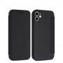 Husă flip din silicon cu buzunar pentru card iPhone 11 Pro - negru