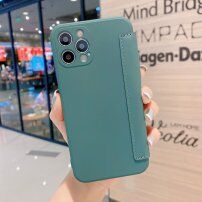 Carcasă tip portofel din silicon și piele PU pentru iPhone 12 Pro - verde închis