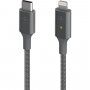 Belkin Boost Charge LED cablu împletit cu conectori USB-C / Lightning - 1,2m - argintiu
