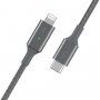 Belkin Boost Charge LED cablu împletit cu conectori USB-C / Lightning - 1,2m - argintiu
