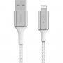 BELKIN Boost Charge LED cablu împletit de date și încărcare, USB-A 2.0 / Lightning pentru iPhone / iPad / iPod / AirPods - 1,2 m - alb