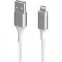 BELKIN Boost Charge LED cablu împletit de date și încărcare, USB-A 2.0 / Lightning pentru iPhone / iPad / iPod / AirPods - 1,2 m - alb