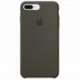 Husă originală din piele, pentru Apple iPhone 8 Plus / 7 Plus - măsliniu închis