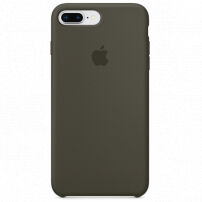 Husă originală din piele, pentru Apple iPhone 8 Plus / 7 Plus - măsliniu închis
