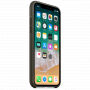 Husă originală Apple din piele, pentru iPhone X / XS - măsliniu închis