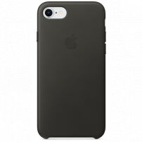 Husă originală din piele, pentru Apple iPhone SE (2020/2022) / 8 / 7 - gri carbon