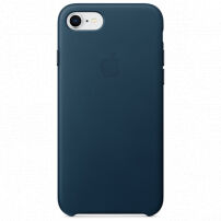 Husă originală din piele, pentru Apple iPhone SE (2020/2022) / 8 / 7 - albastru spaţial