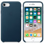 Husă originală din piele, pentru Apple iPhone SE (2020/2022) / 8 / 7 - albastru spaţial