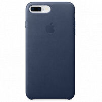 Husă originală din piele, pentru Apple iPhone 8 Plus / 7 Plus - albastru nocturn