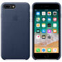 Husă originală din piele, pentru Apple iPhone 8 Plus / 7 Plus - albastru nocturn