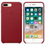 Husă originală din piele, pentru Apple iPhone 8 Plus / 7 Plus - roşu