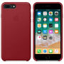 Husă originală din piele, pentru Apple iPhone 8 Plus / 7 Plus - roşu