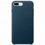 Husă originală din piele, pentru Apple iPhone 8 Plus / 7 Plus - albastru spaţial