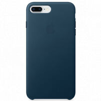 Husă originală din piele, pentru Apple iPhone 8 Plus / 7 Plus - albastru spaţial