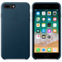 Husă originală din piele, pentru Apple iPhone 8 Plus / 7 Plus - albastru spaţial
