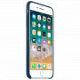Husă originală din piele, pentru Apple iPhone 8 Plus / 7 Plus - albastru spaţial