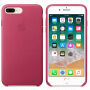 Husă originală din piele, pentru Apple iPhone 8 Plus / 7 Plus - fucsia