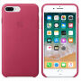 Husă originală din piele, pentru Apple iPhone 8 Plus / 7 Plus - fucsia