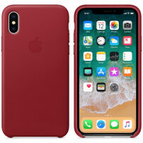 Husă originală din piele, pentru Apple iPhone XS / iPhone X - roşu