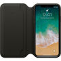 Husă originală din piele Folio pentru Apple iPhone XS / iPhone X - negru
