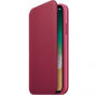 Husă originală din piele Folio, pentru Apple iPhone XS / iPhone X - măsliniu