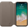 Husă originală din piele Folio, pentru Apple iPhone XS / iPhone X - fumuriu